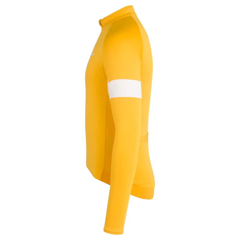 Rapha Core Long Sleeve Jersey in Dark Yellow and White-2